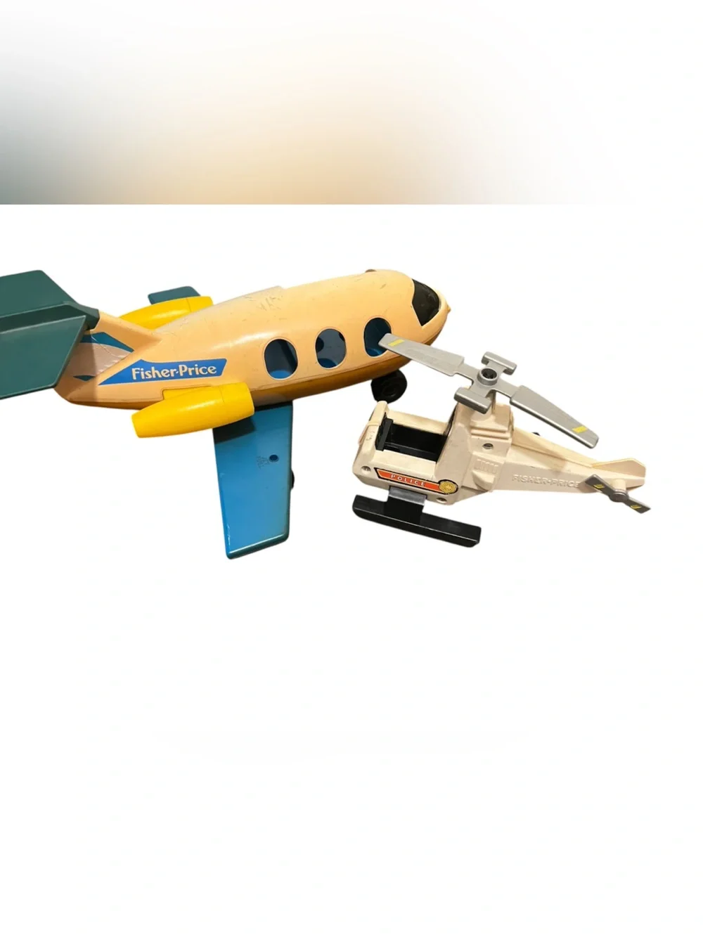 Vintage Fisher-Price Little People Airplane & Helicopter